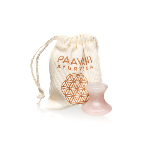 Paavani Ayurveda - Rose Quartz Facial Tool | Ayurvedic Massage Stone