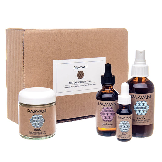 Paavani Ayurveda - Clarify Skincare Ritual | Ayurvedic Set for Blemish-Prone & Oily Skin