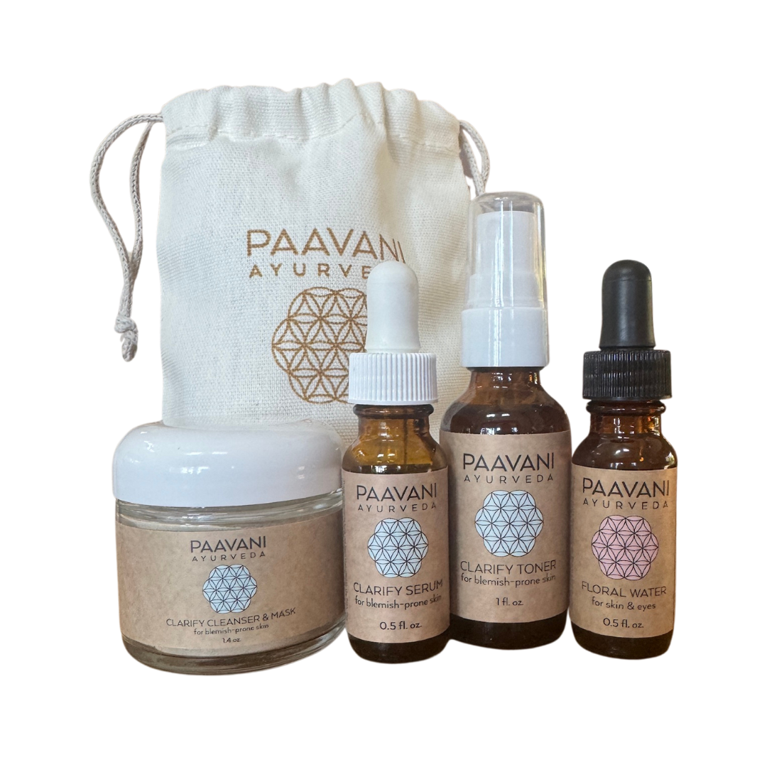 Paavani Ayurveda - Clarify Skincare Ritual | Ayurvedic Set for Blemish-Prone & Oily Skin