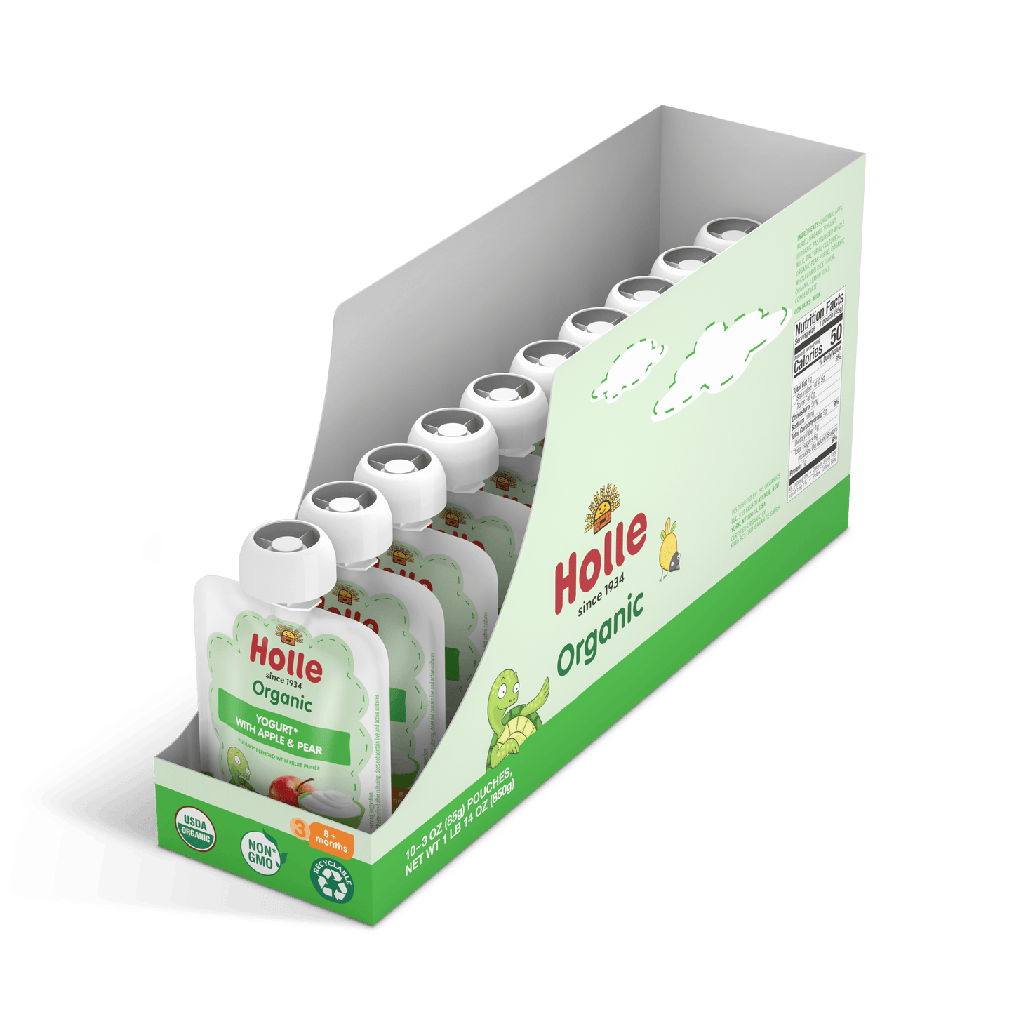 Holle Organic Yogurt Pouches - Apple & Pear