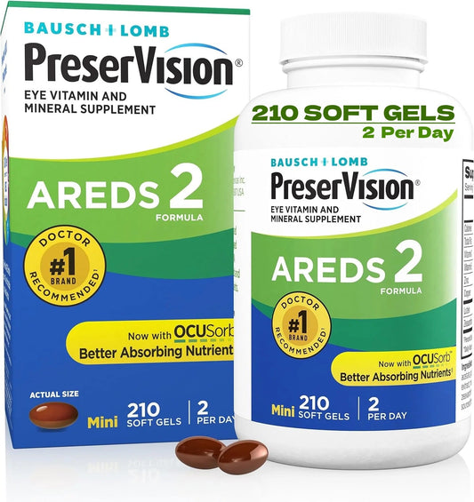 PreserVision AREDS 2 Eye Vitamin & 210 Softgels - Clearance Sale