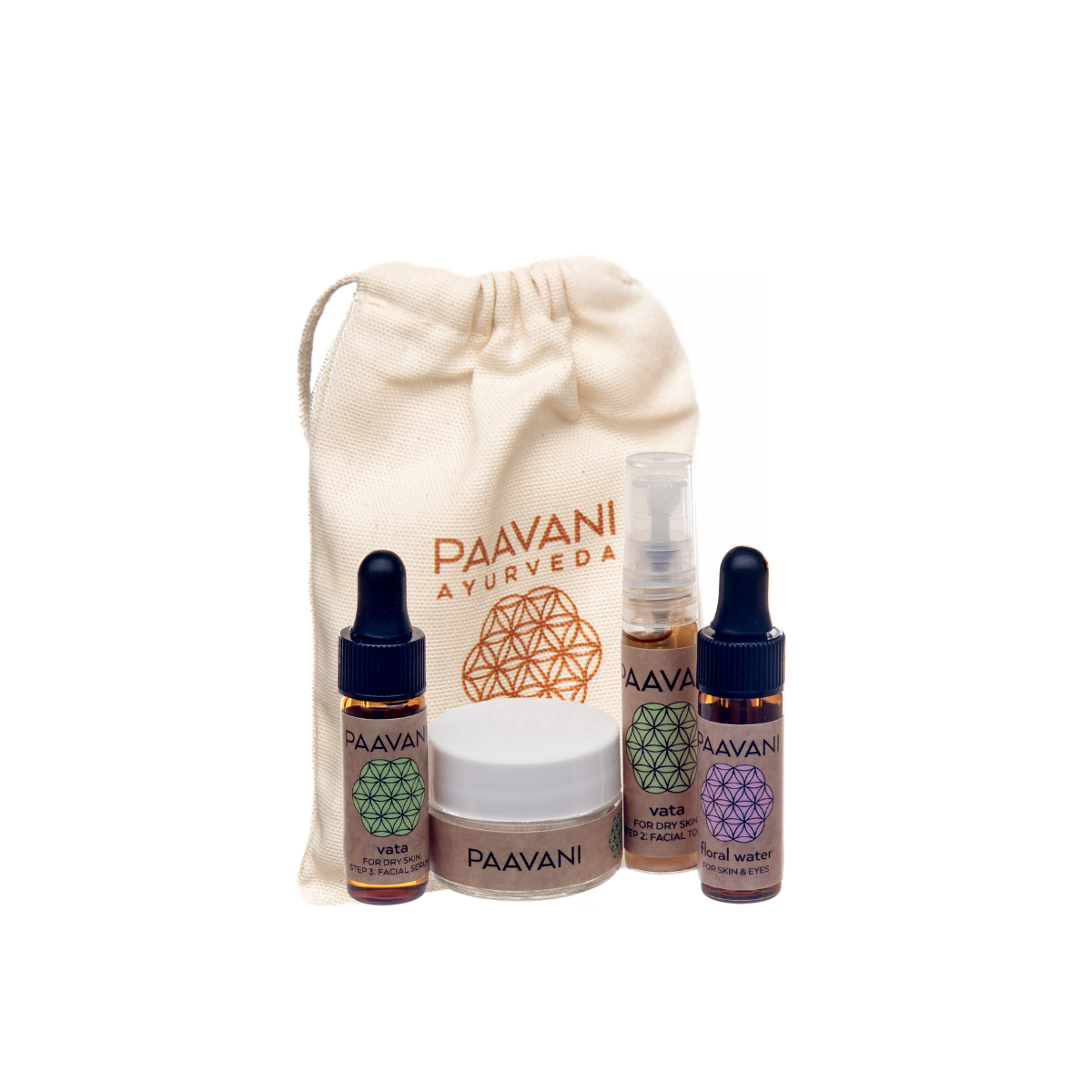 Paavani Ayurveda - Vata Skincare Ritual | Ayurvedic Set for Dry & Delicate Skin