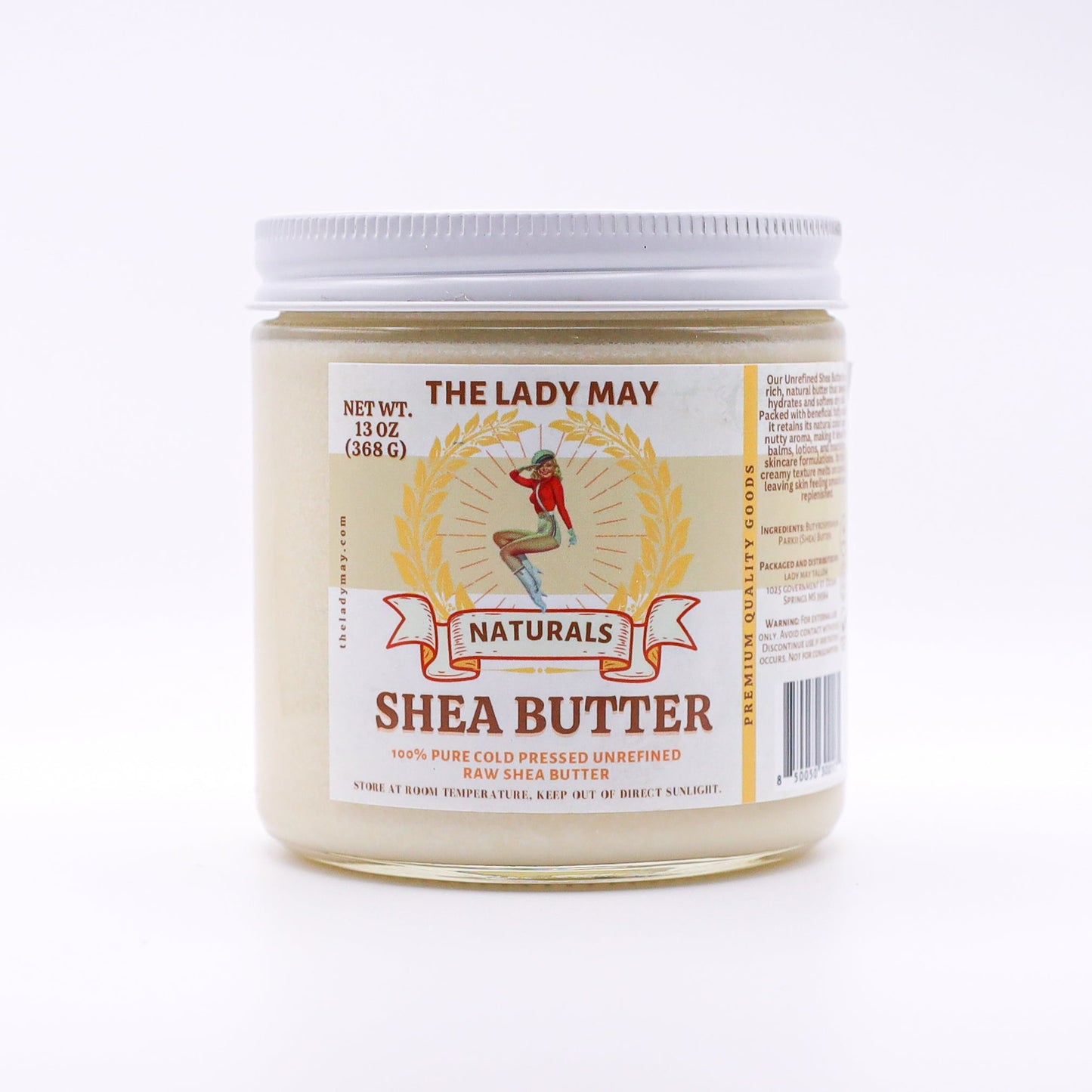LADY MAY - 100% Pure Unrefined Shea Butter – Cold-Pressed, Raw & Moisturizing