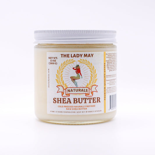 LADY MAY - 100% Naturally Refined Pure Shea Butter – Hydrating & Nourishing for Skin, Hair, & DIY Beauty