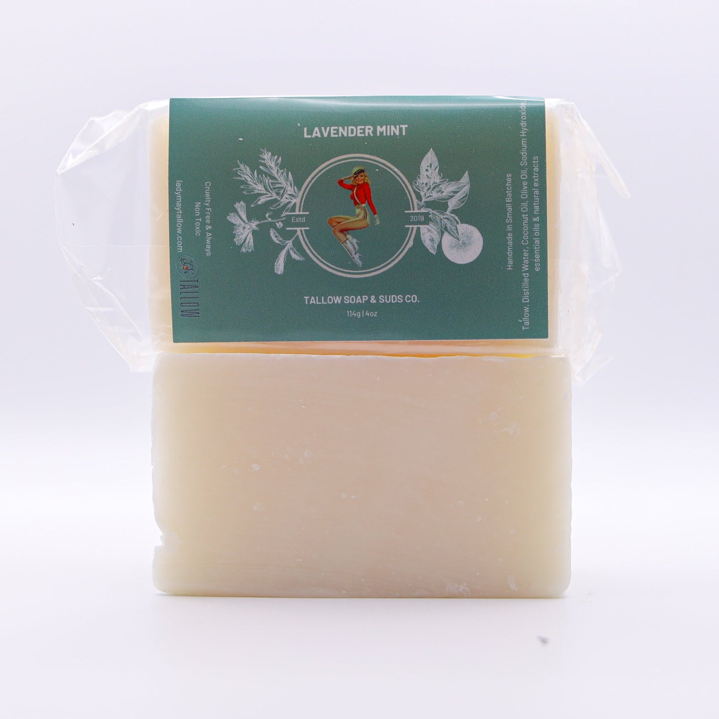 All-Natural Tallow Soap – Lavender Mint & Unscented