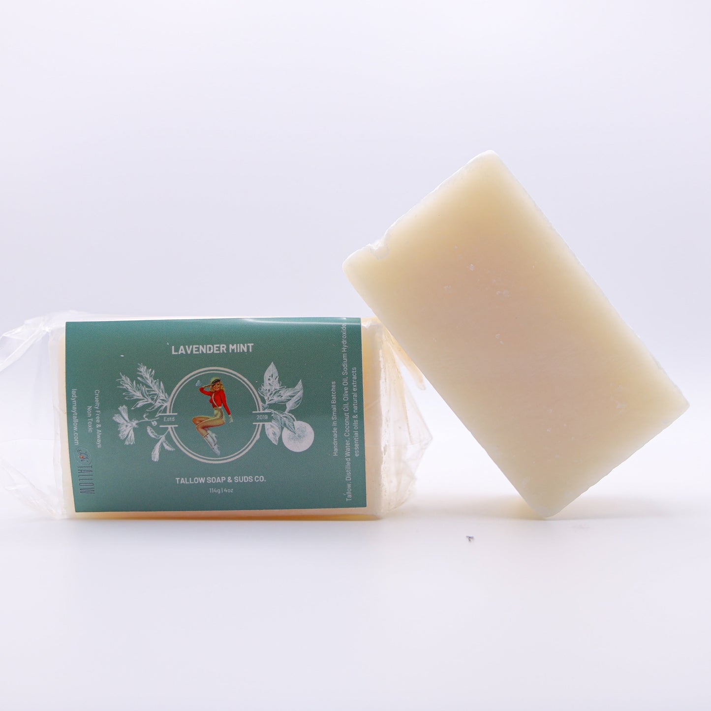 All-Natural Tallow Soap – Lavender Mint & Unscented