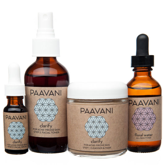 Paavani Ayurveda - Clarify Skincare Ritual | Ayurvedic Set for Blemish-Prone & Oily Skin