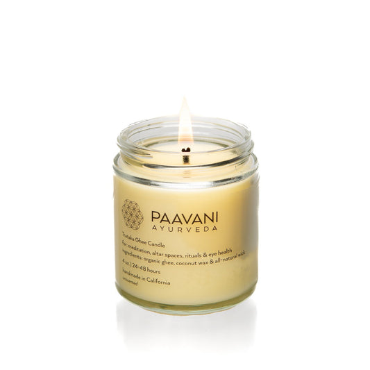 Trataka Ghee Candle | Ayurvedic Meditation Candle for Focus & Eye Health