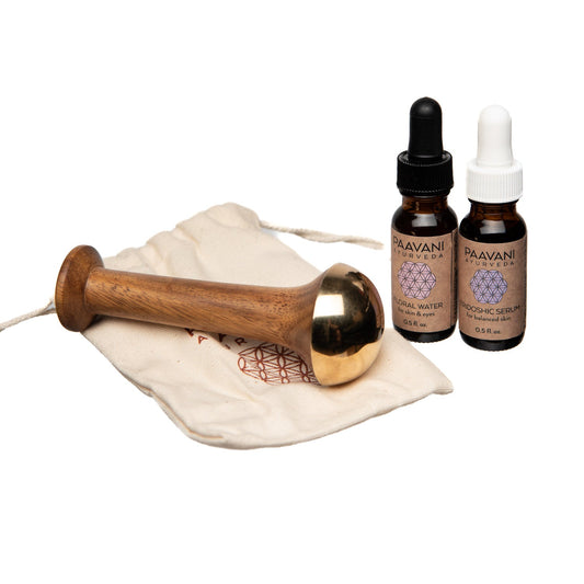 Paavani Ayurveda - Radiant Skin Ritual | Ayurvedic Kansa Wand Facial Massage Kit