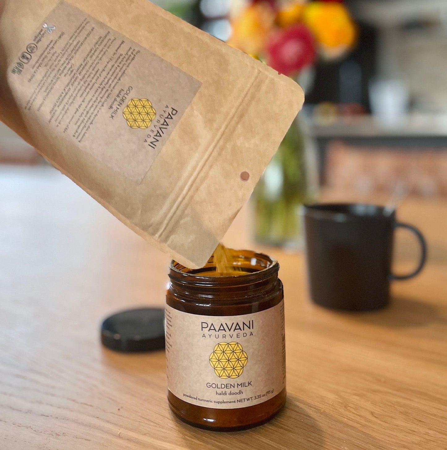 Paavani Ayurveda - Golden Milk | Ayurvedic Turmeric Latte Blend with Ashwagandha & Shatavari