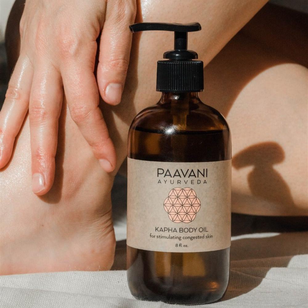 Paavani Ayurveda - Kapha Body Oil | Invigorating Ayurvedic Abhyanga Oil for Oily, Congested Skin