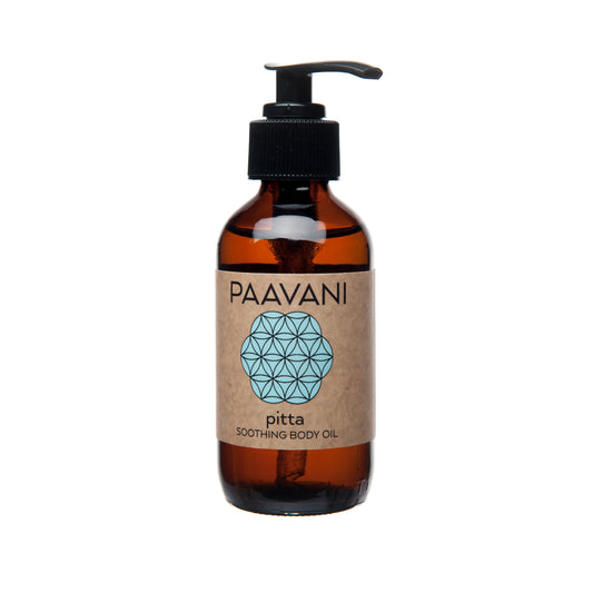 Paavani Ayurveda - Pitta Body Oil | Cooling Ayurvedic Abhyanga Oil for Sensitive Skin