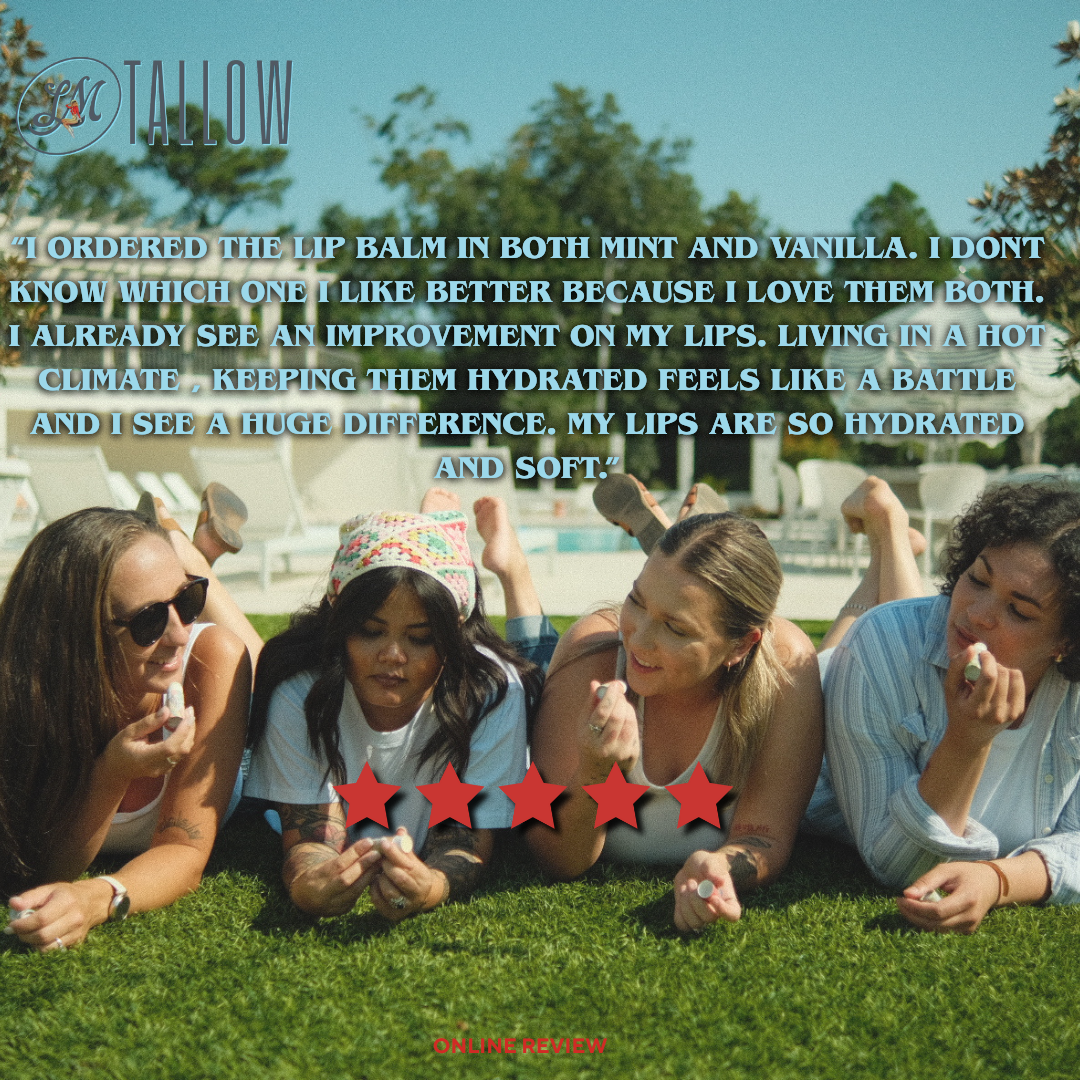 Tallow Lip Balm | Pure + Natural Hydration