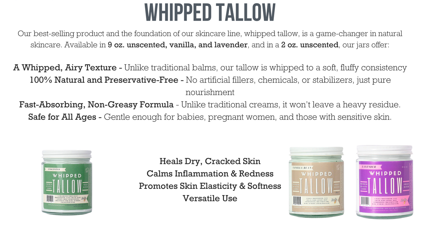 Whipped Tallow Trio - Scented (9oz)