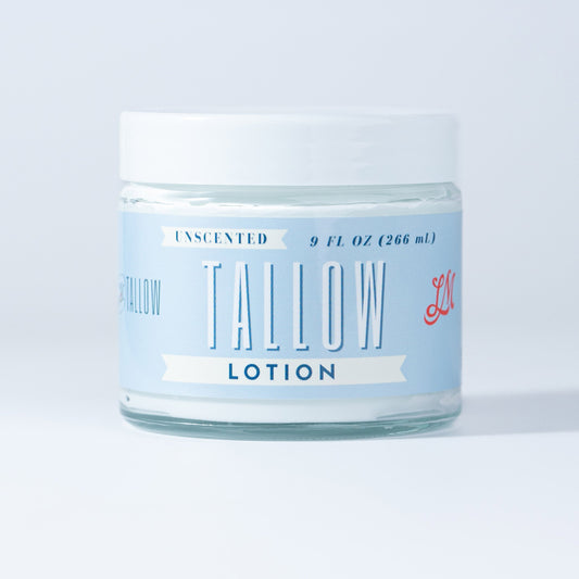 Unscented Tallow Lotion – Pure, Preservative-Free One Ingredient Moisturizer by Lady May Tallow
