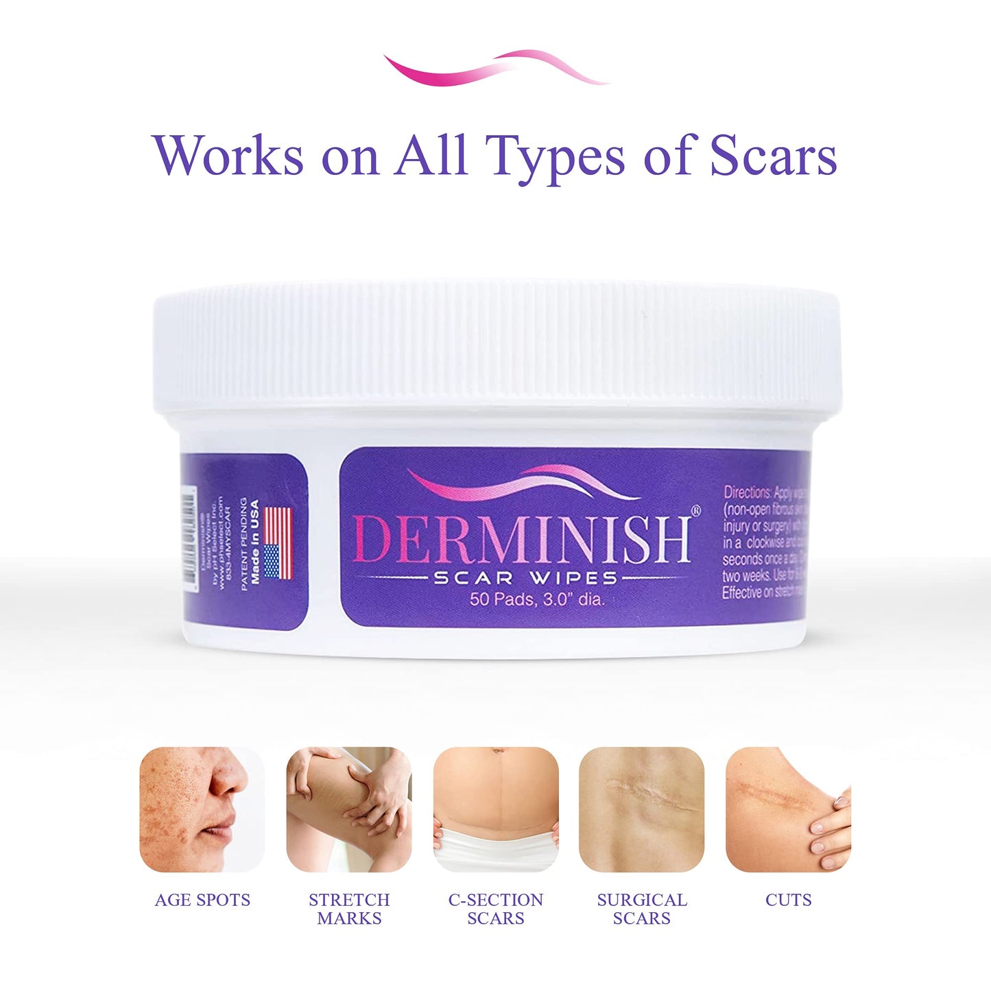 Derminish® Scar Wipes