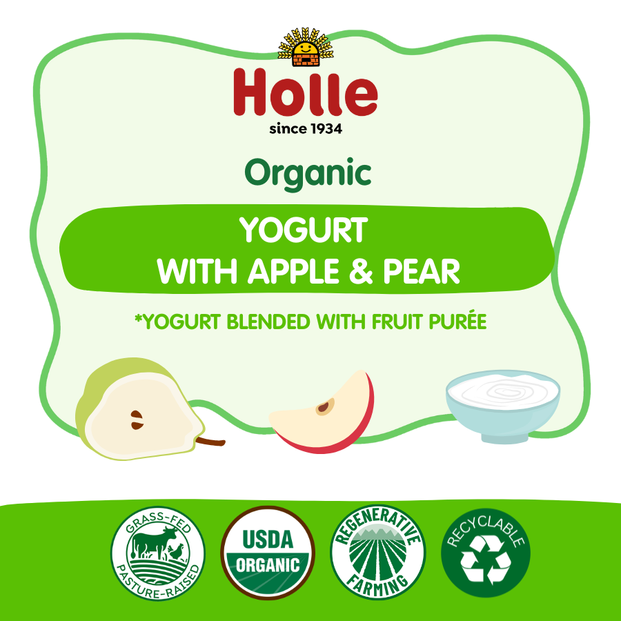 Holle Organic Yogurt Pouches - Apple & Pear