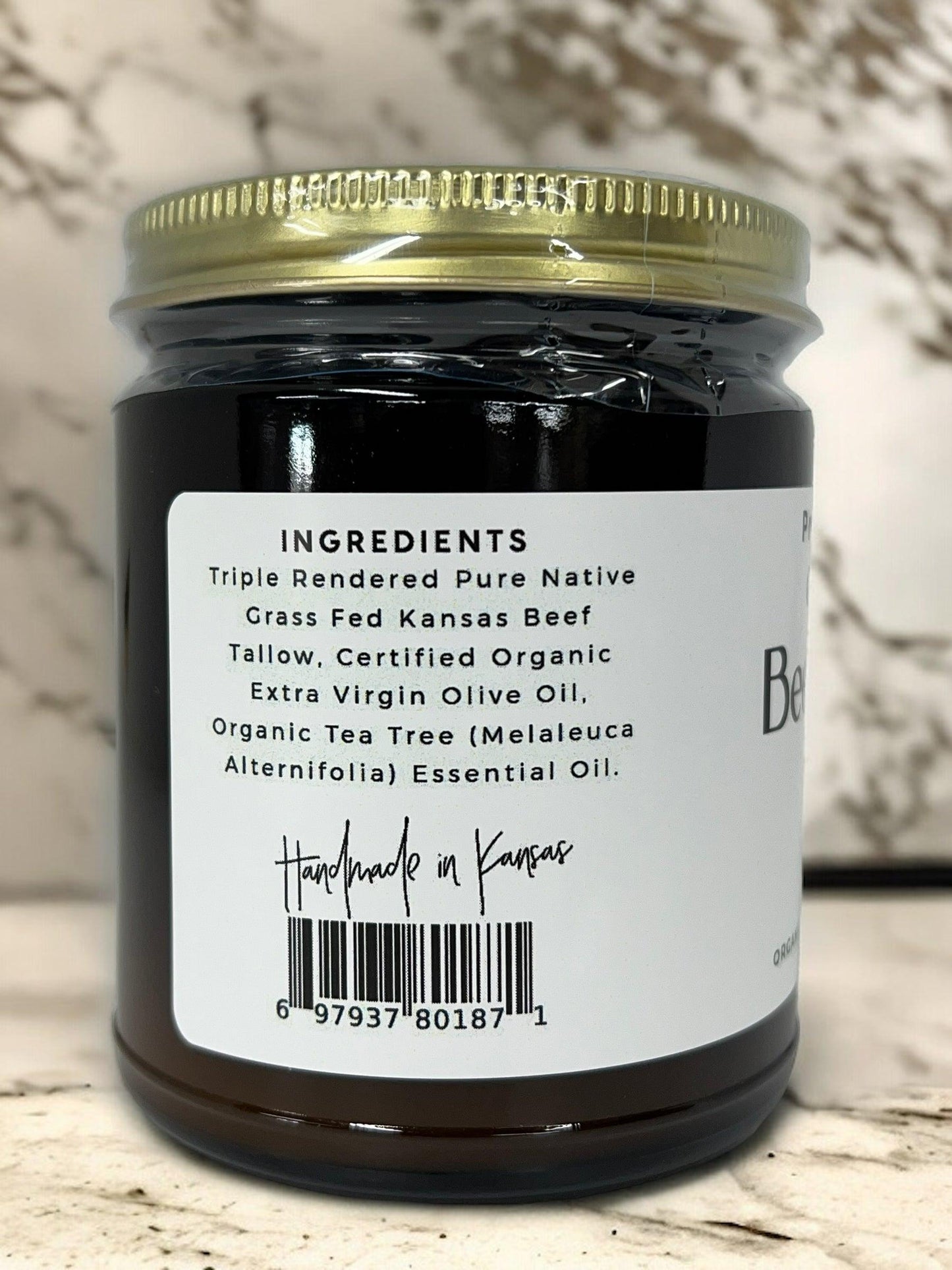 PRAIRIE FIRE - Beef Tallow Balm - 4 oz - Made in USA - Organic Grass Fed and Finished Tallow - Moisturizing Skin Care