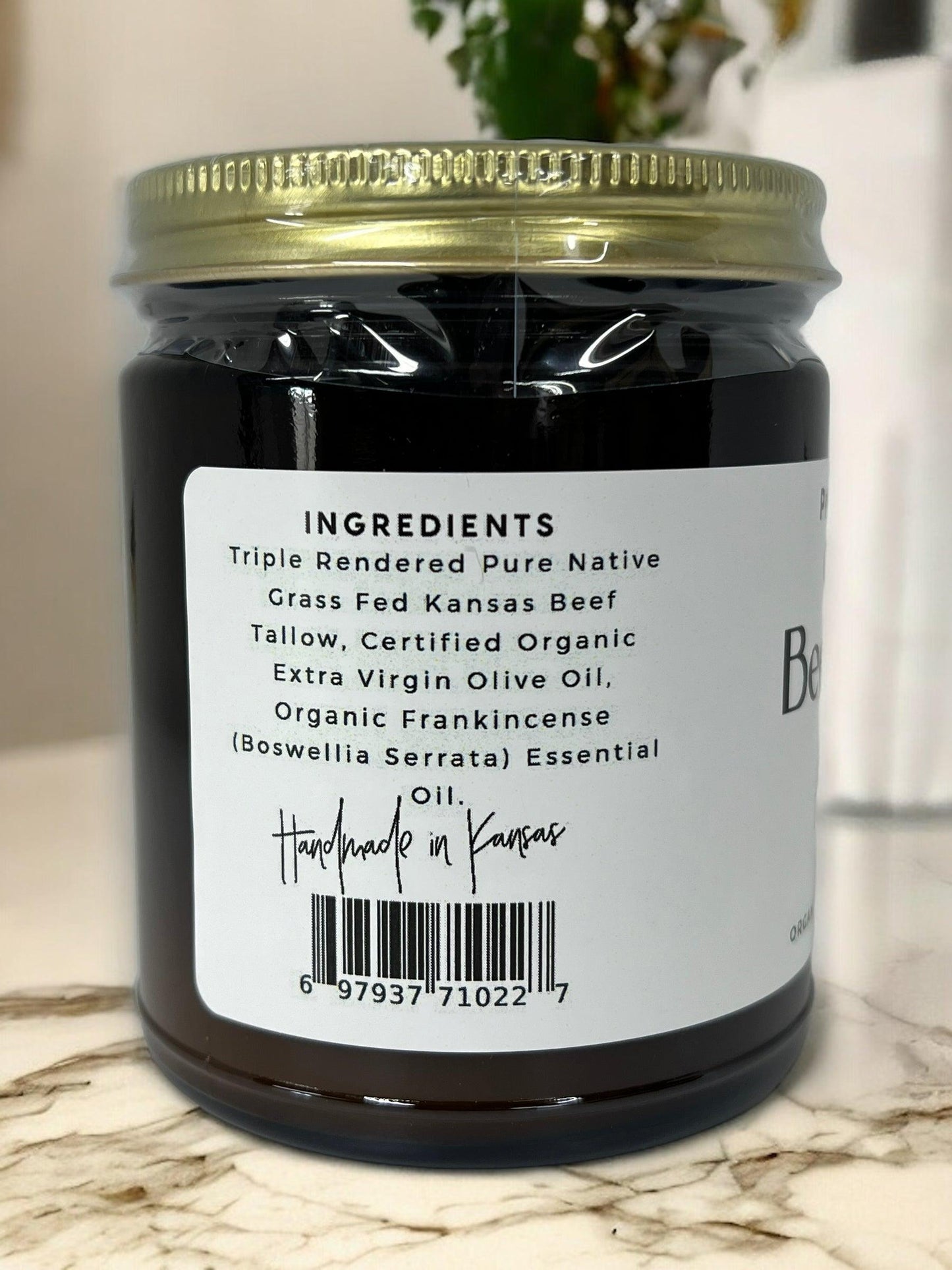 PRAIRIE FIRE - Beef Tallow Balm - 4 oz - Made in USA - Organic Grass Fed and Finished Tallow - Moisturizing Skin Care