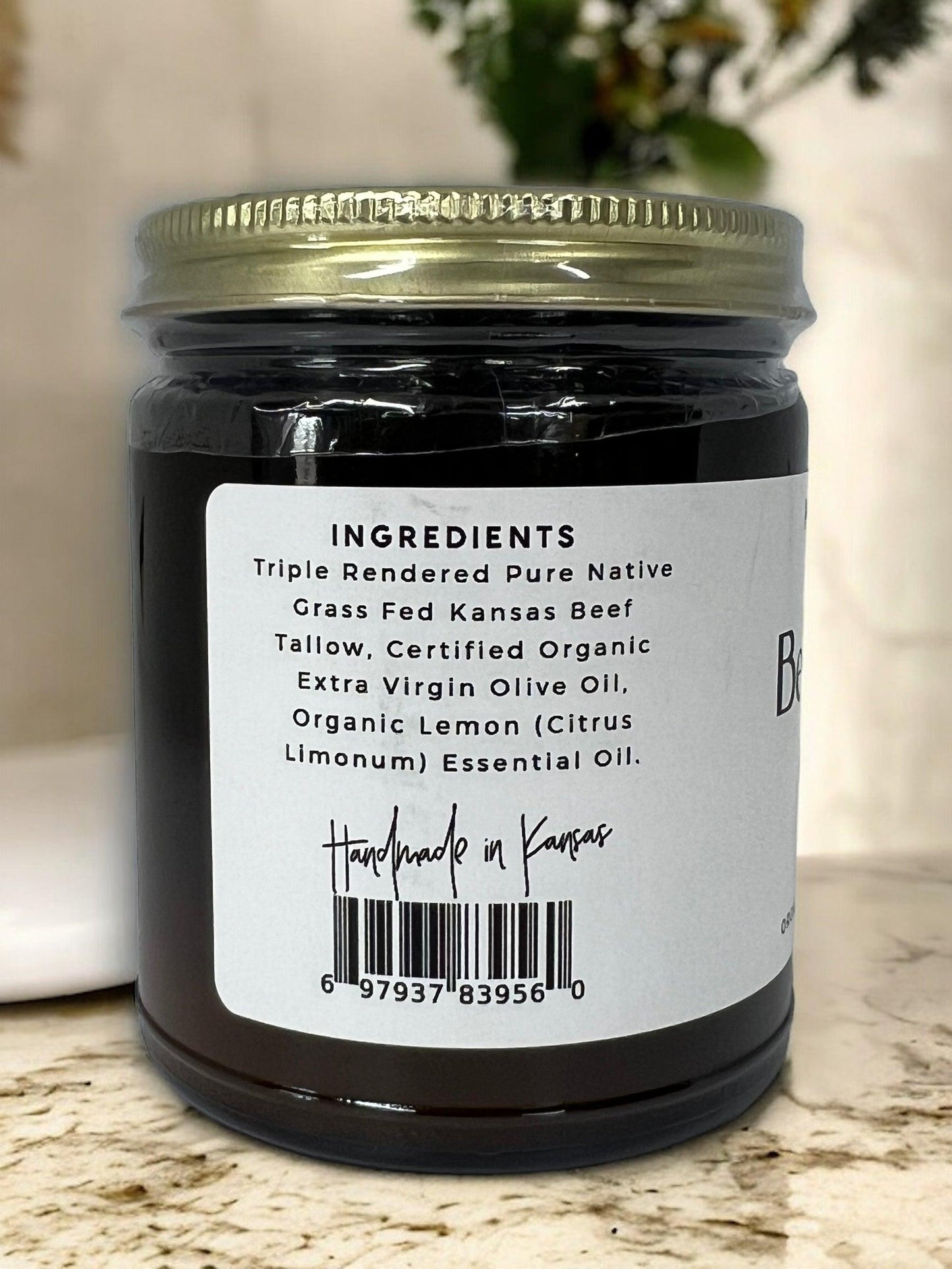 PRAIRIE FIRE - Beef Tallow Balm - 4 oz - Made in USA - Organic Grass Fed and Finished Tallow - Moisturizing Skin Care