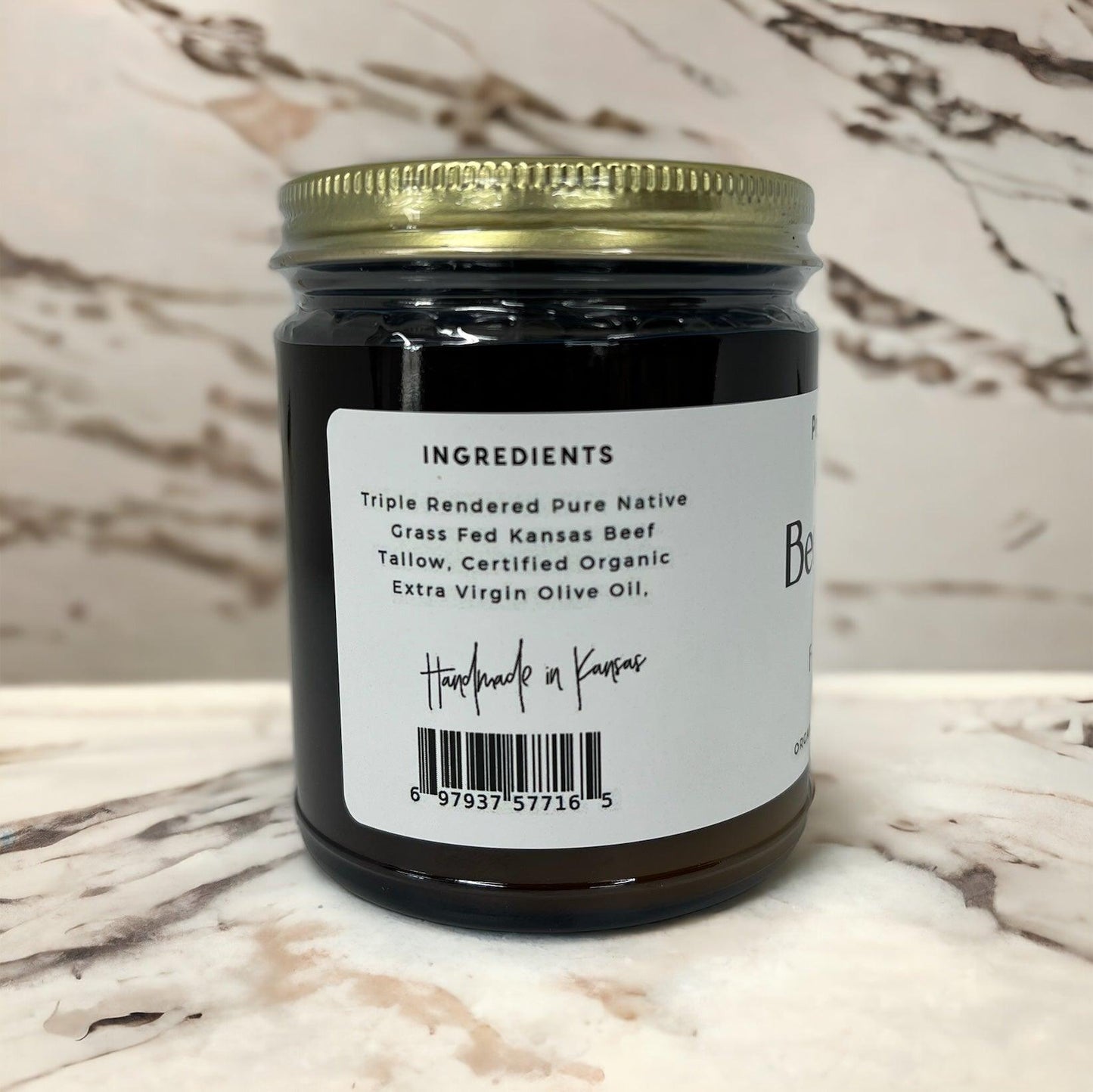 PRAIRIE FIRE - Beef Tallow Balm - 4 oz - Made in USA - Organic Grass Fed and Finished Tallow - Moisturizing Skin Care