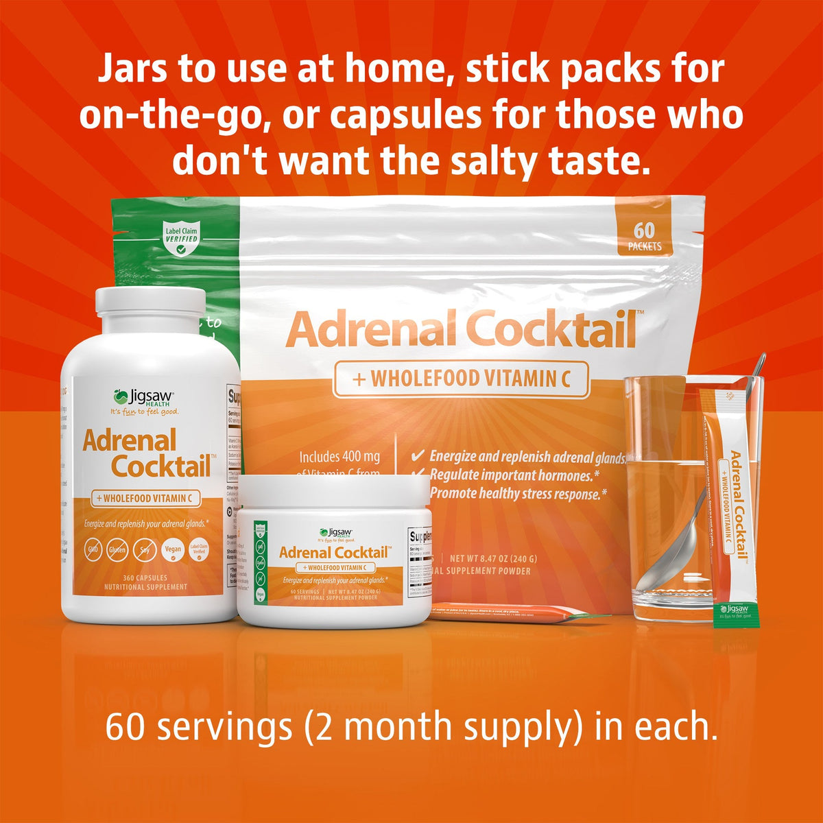Jigsaw Adrenal Cocktail™ + Wholefood Vitamin C