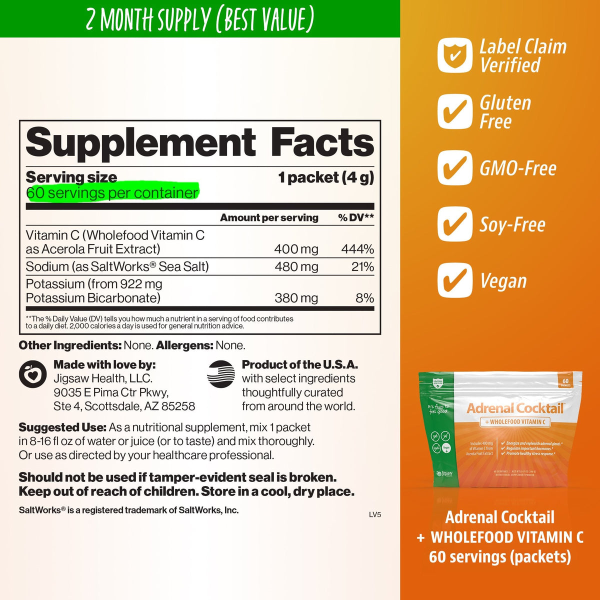 Jigsaw Adrenal Cocktail™ + Wholefood Vitamin C