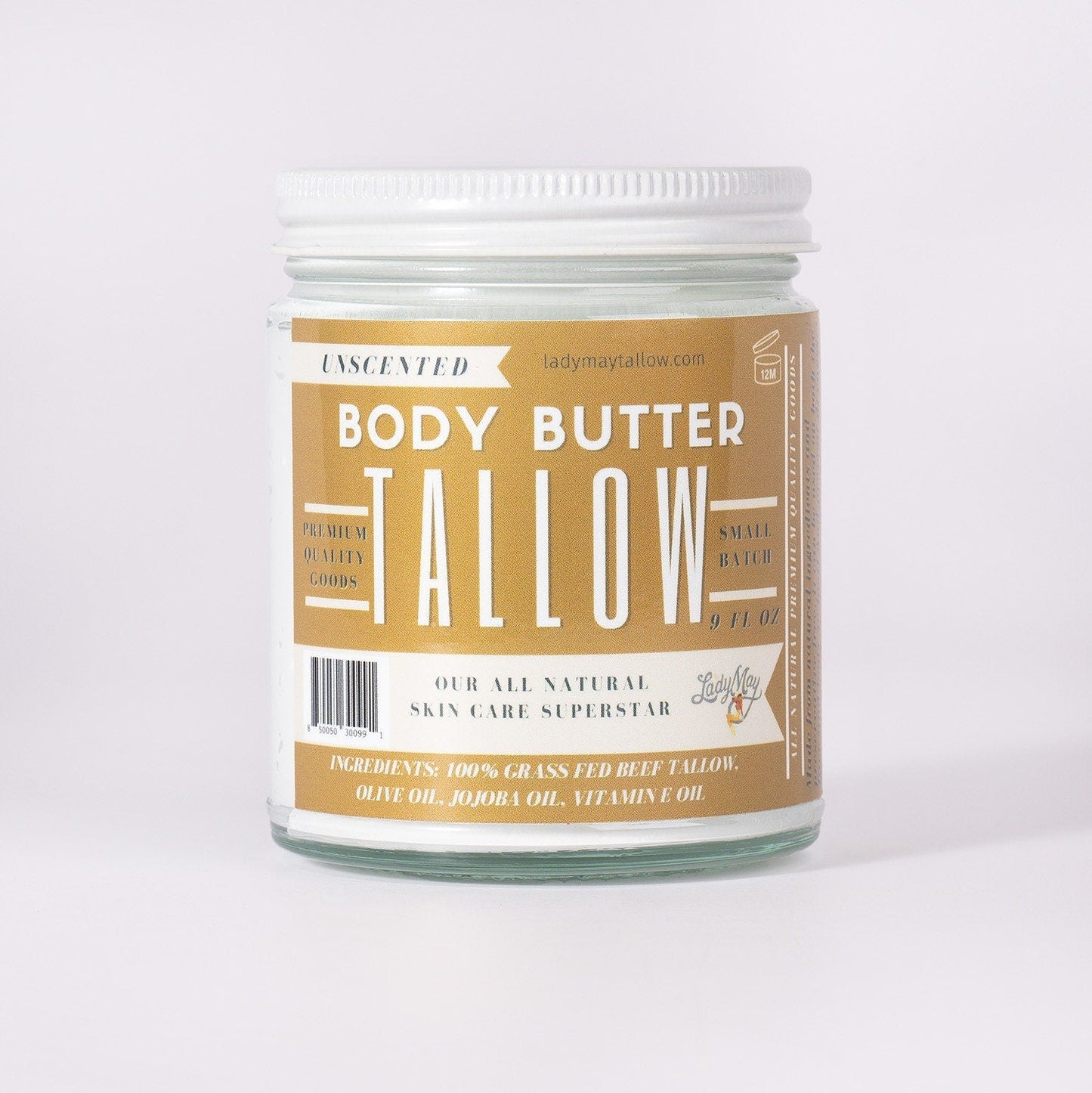 LADY MAY - Tallow Skincare Collection - Unscented (9oz)