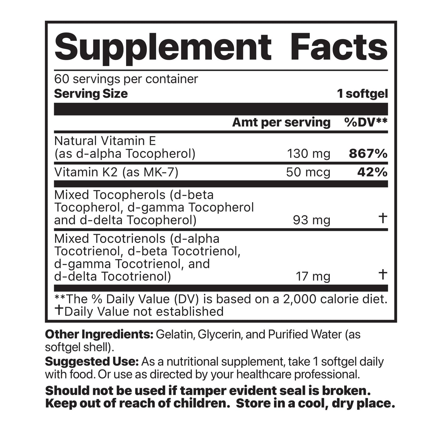 Vitamin K2 + E Complex