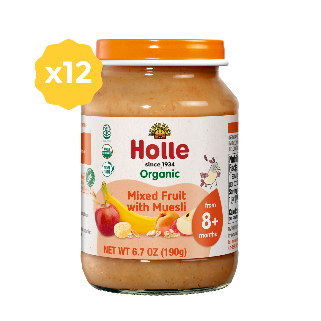 Holle Organic Baby Food Jar - Mixed Fruit with Muesli - 12 Jars