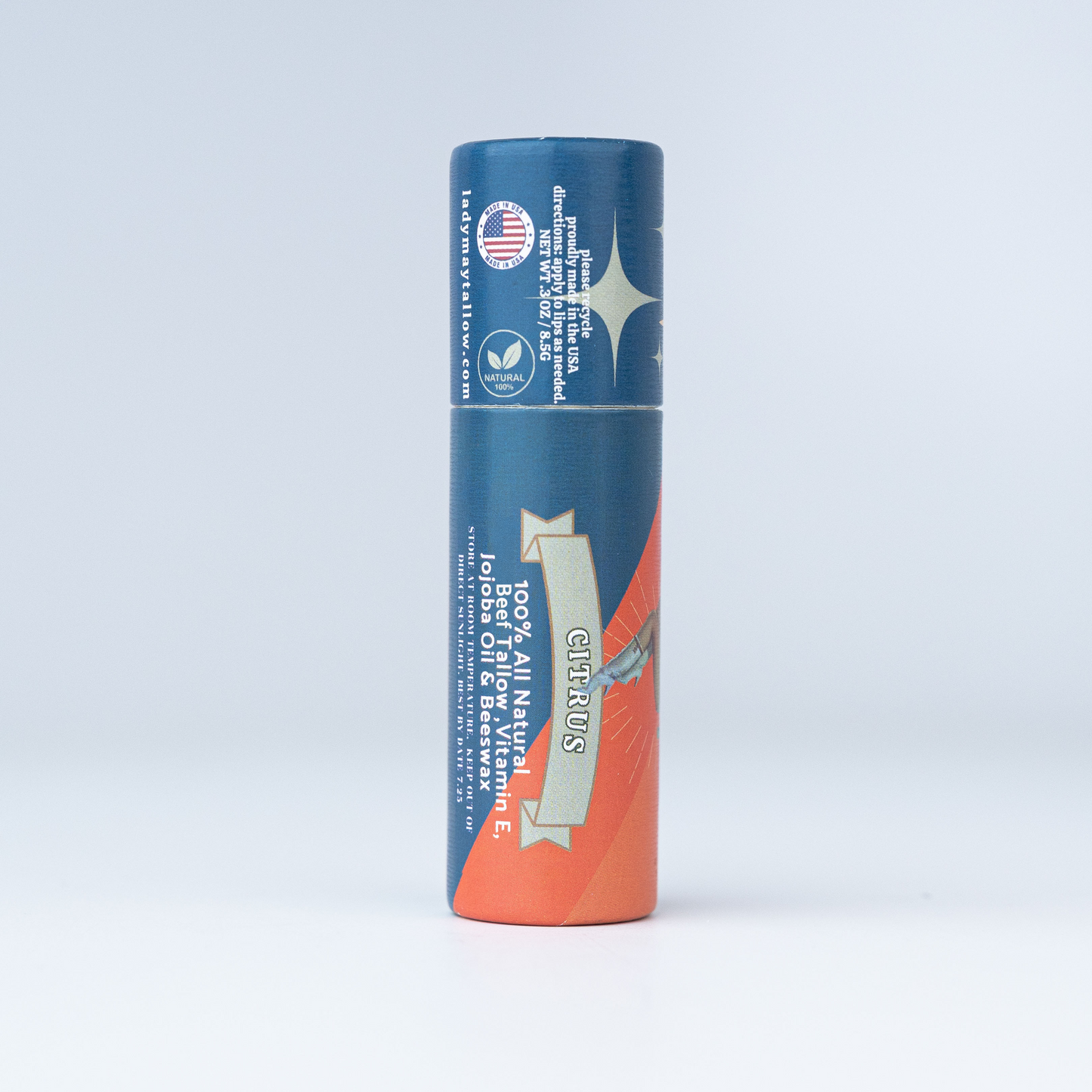 LADY MAY - Tallow Lip Balm Multipack - Citrus, Vanilla, Mint, Pina Colada